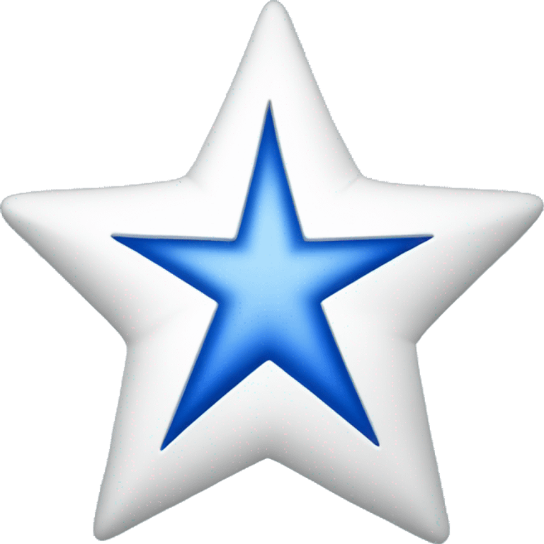 White Blue shiny star emoji