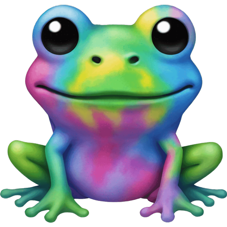 Tie dye frog emoji