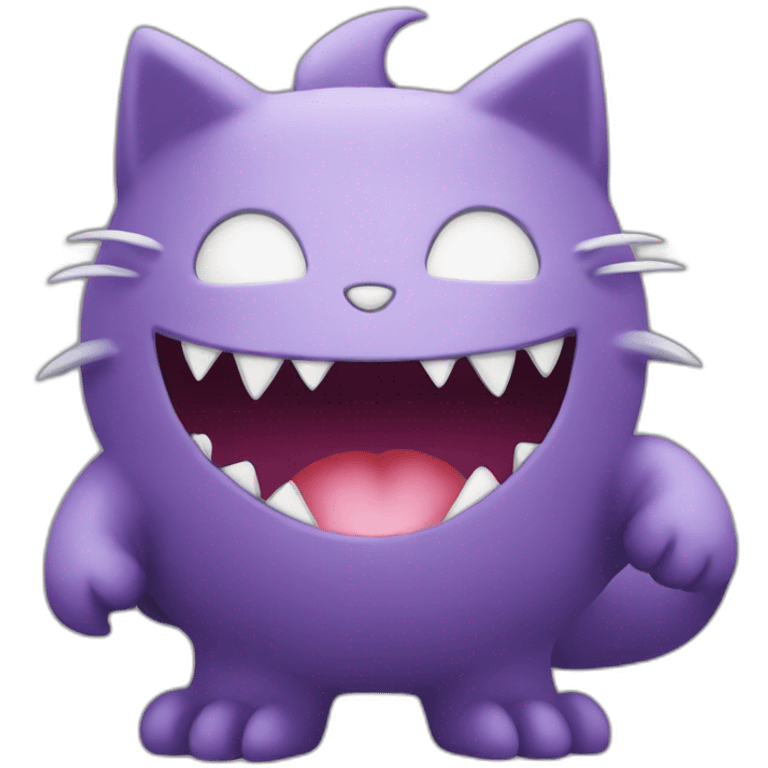 a hello kitty and a gengar emoji