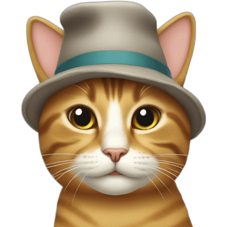 Cat with hat emoji