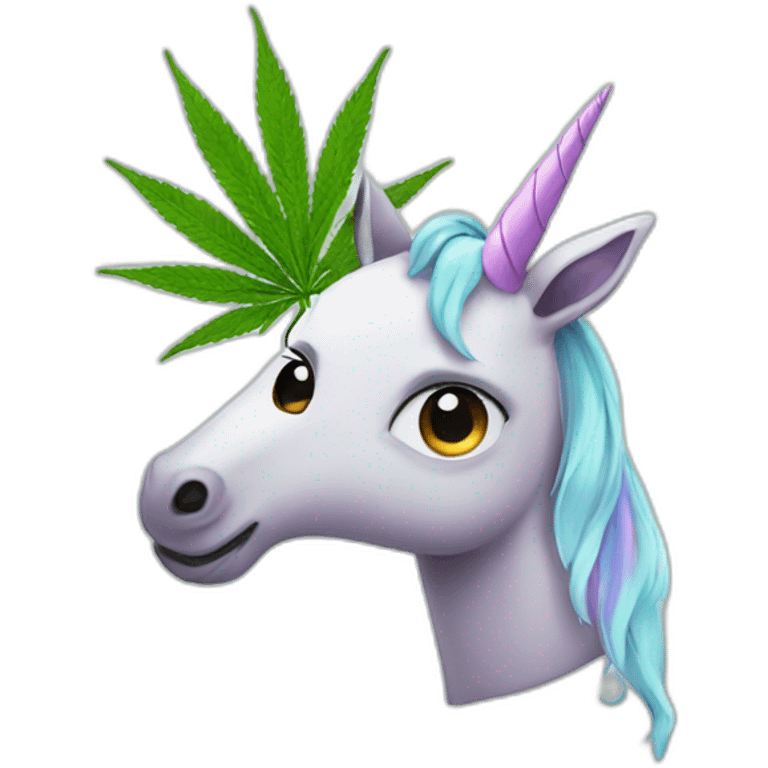 Licorne weed emoji