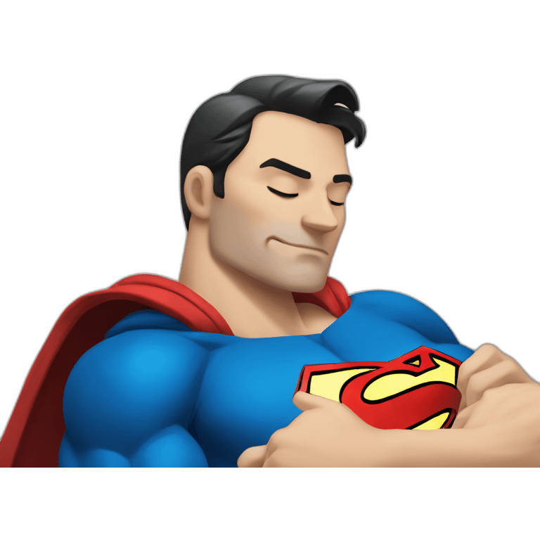 superman sleeping emoji