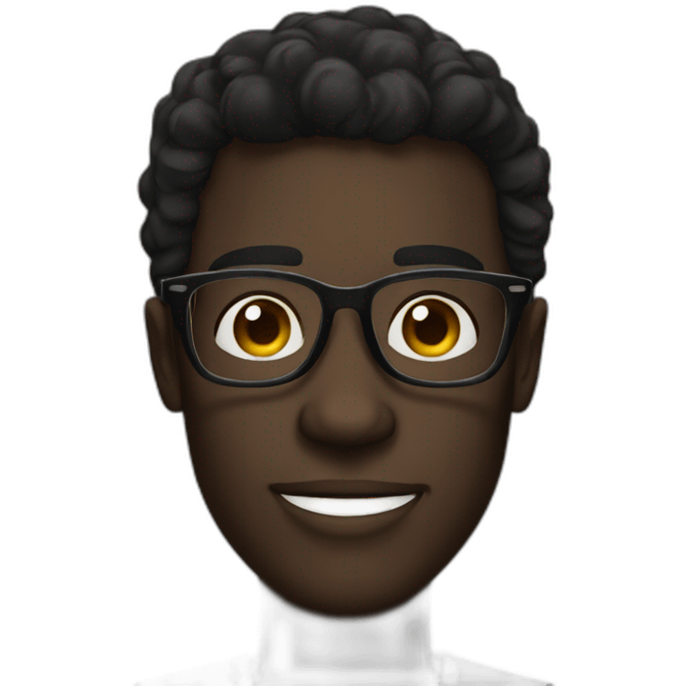 use my picture and create an emoji I'm a dark skinned guy who wears glasses emoji