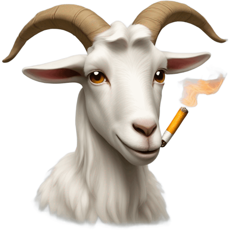 Goat smoking  emoji