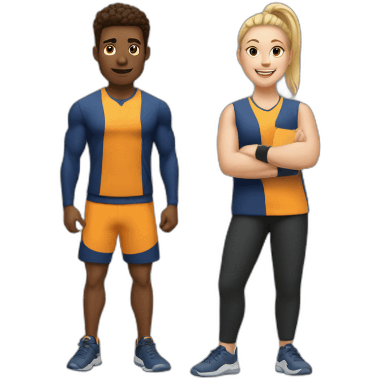 gym coach and student emoji