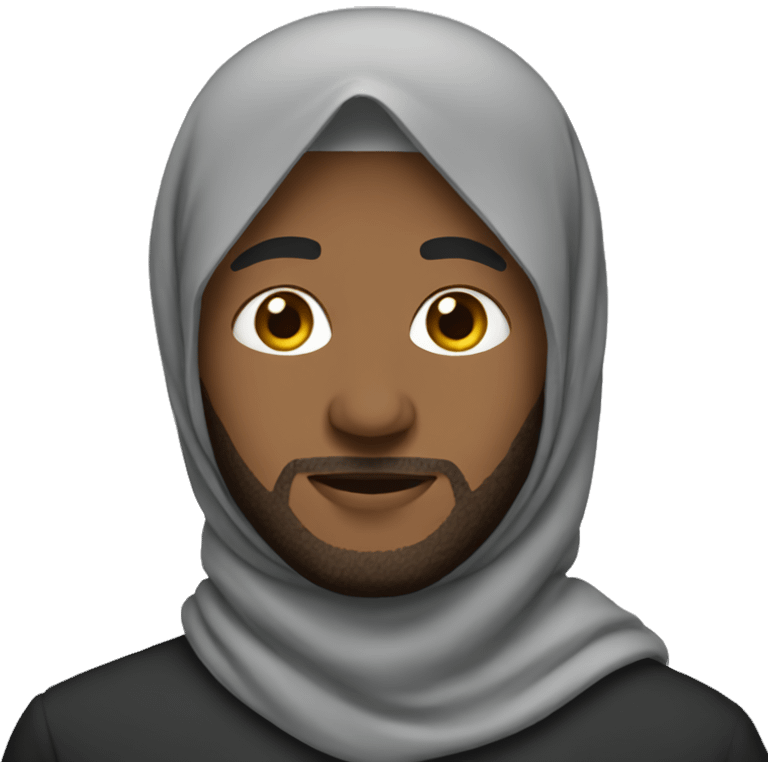 Men wearing hijab emoji