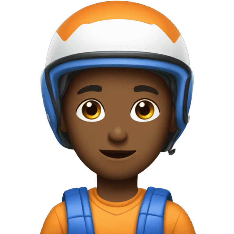 boy in sports gear helmets emoji