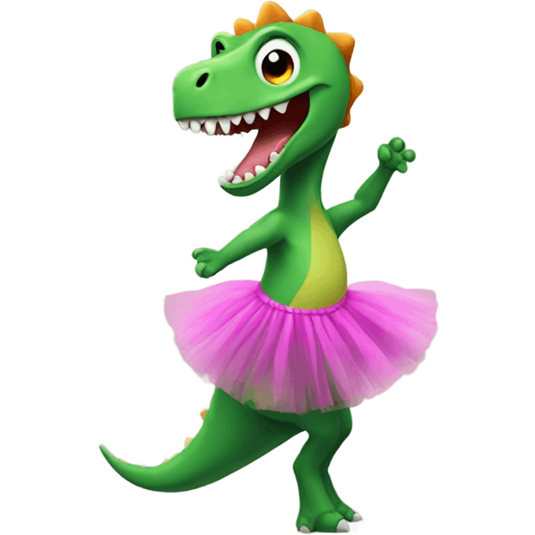 Dinosaur with tutu emoji