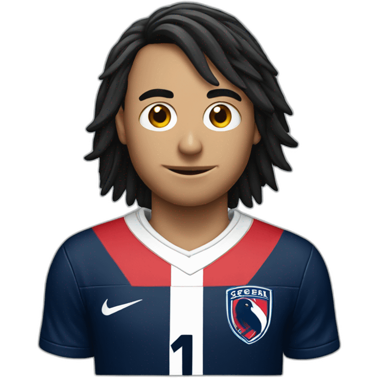 a crow with a san lorenzo soccer shirt emoji