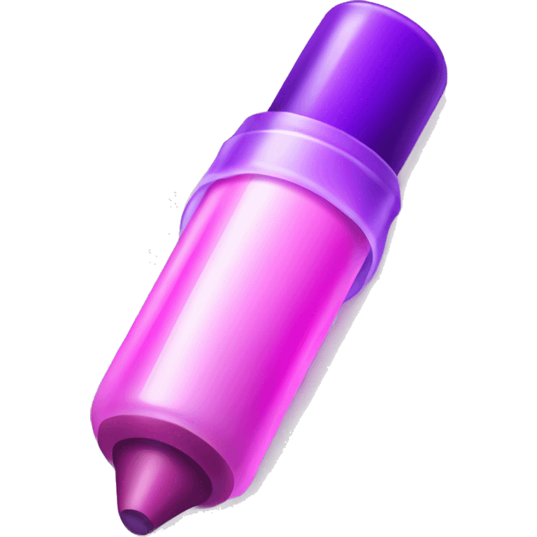 Shiny pink and purple marker translucent  emoji