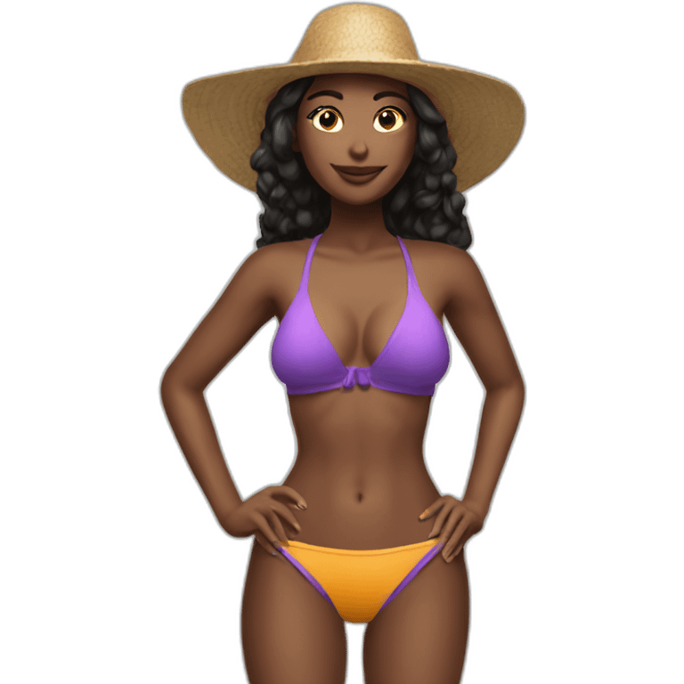 Slim-fit woman bikini posing (beach body) emoji