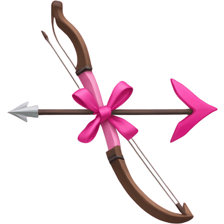 Pink bow and arrow  emoji