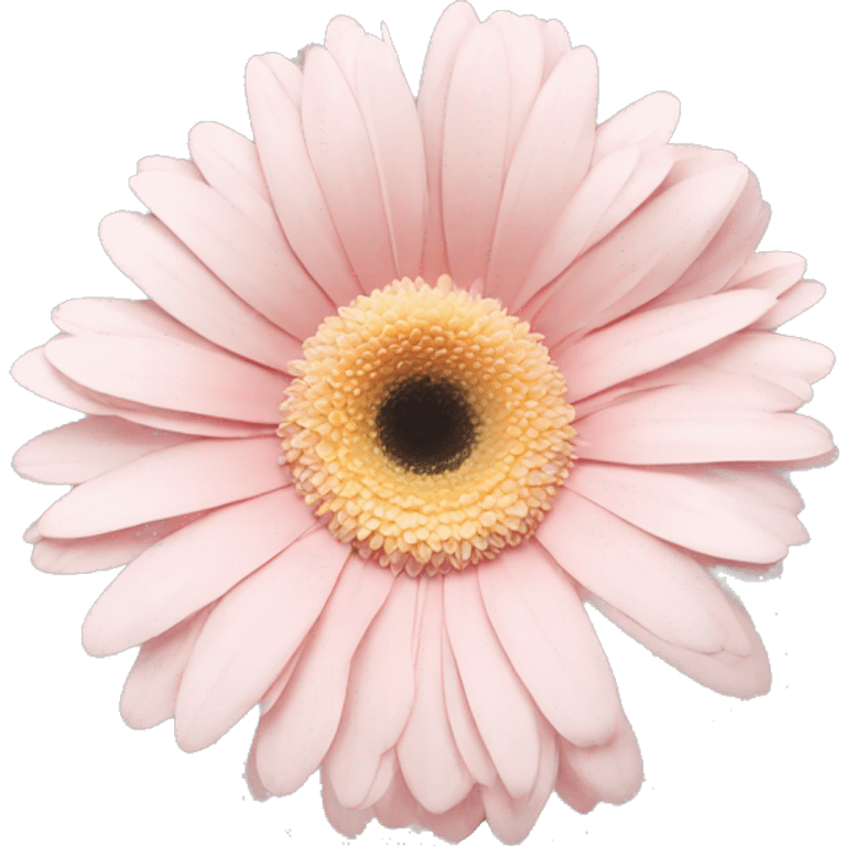 pale pink and pale yellow one flower gerbera emoji