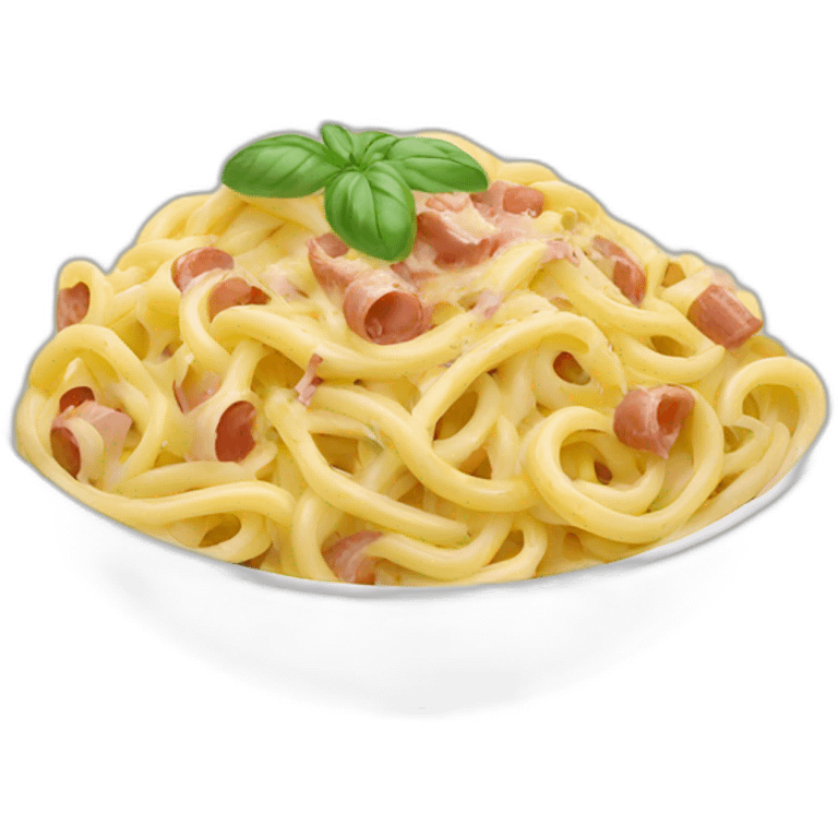 bowl of carbonara pasta  emoji