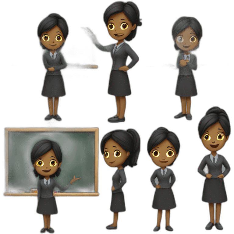 girl-teacher-blackboard emoji