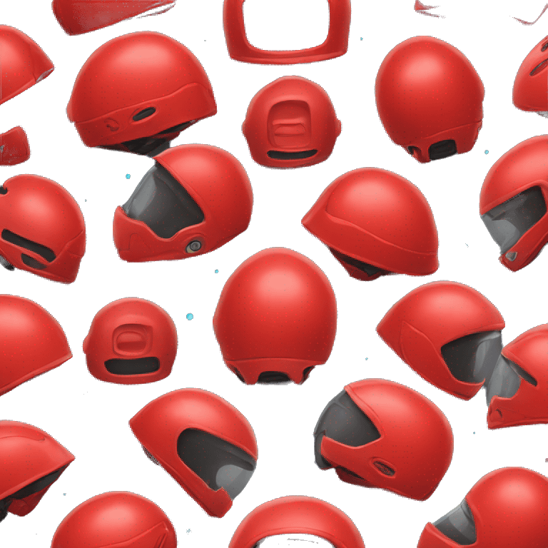 cartoon red spacial helmet emoji