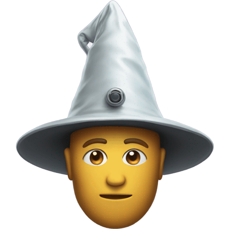 wizard's hat on robot's head emoji