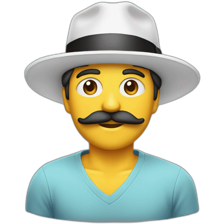 a person with a white shef hat and mushtash emoji