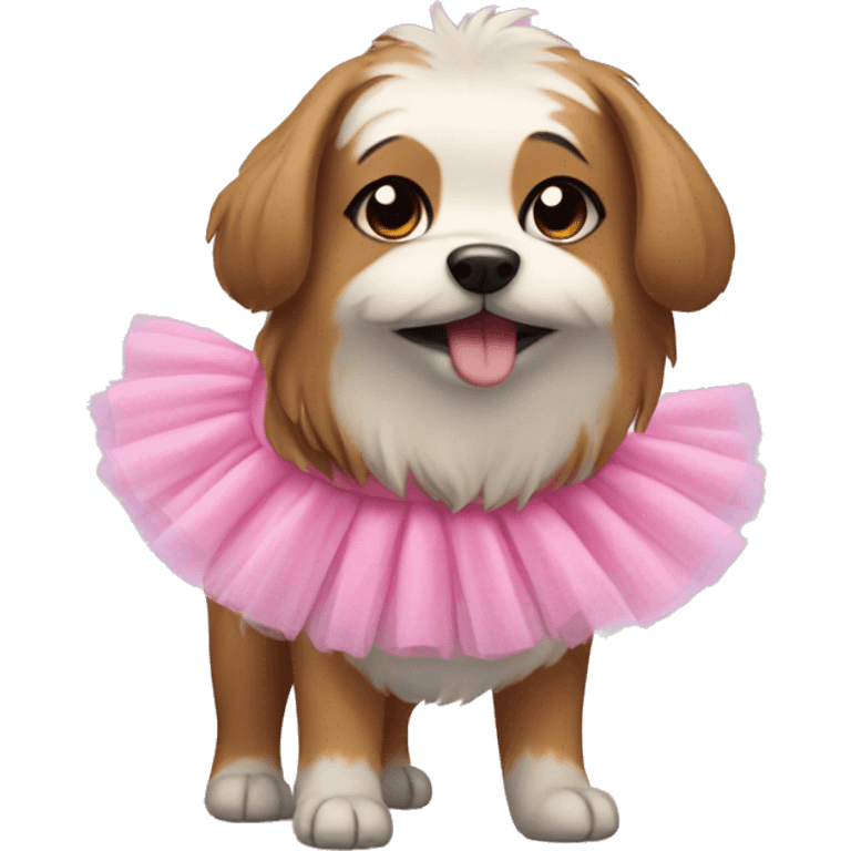 Dog wearing a tutu emoji