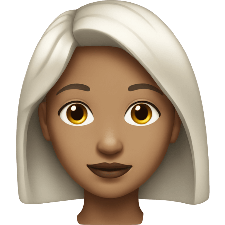 realistic portrait of light-skinned girl emoji