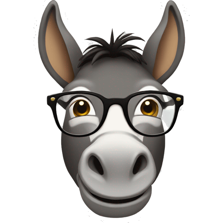 Donkey wearing glasses   emoji