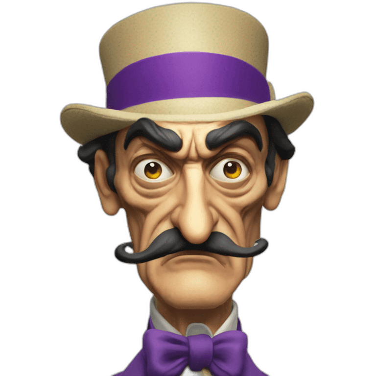 Salvador Dali angry waluigi emoji