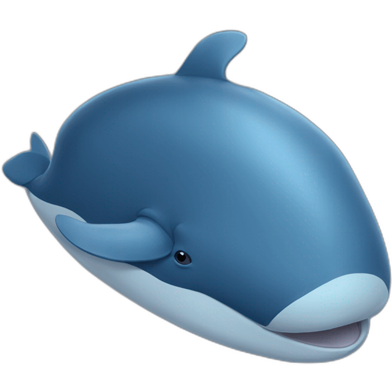 Blue whale sleeping emoji