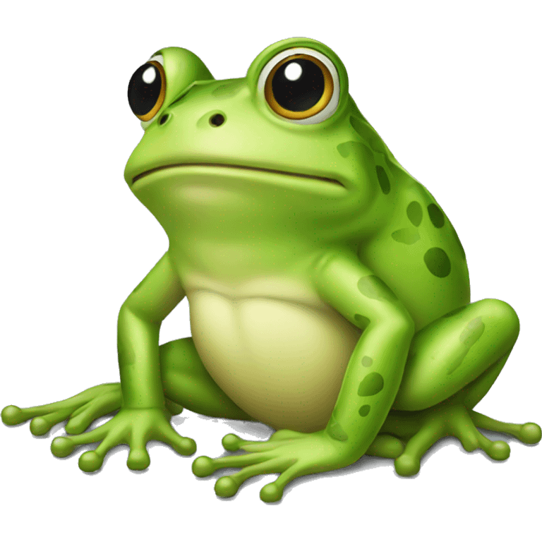 Frog sitting emoji