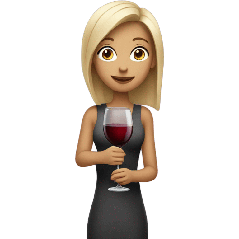 girl with wine emoji