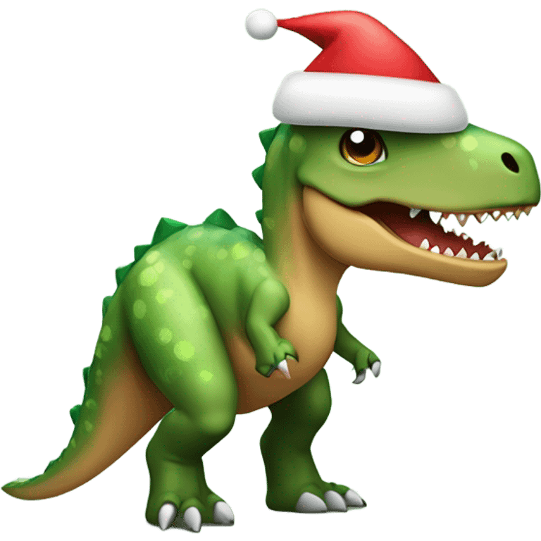 Christmas dinosaur emoji