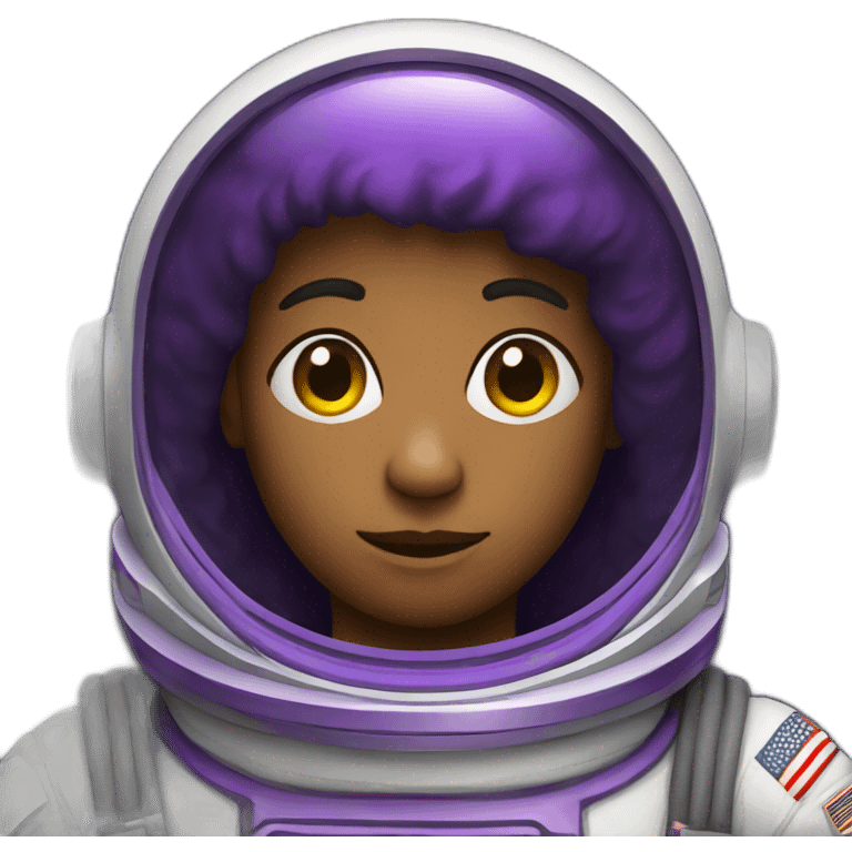 Purple astronaut emoji