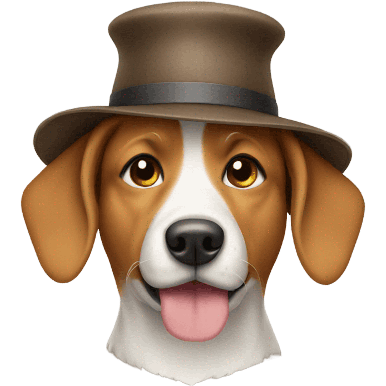 Dog wearing a hat emoji