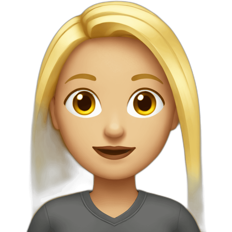 Girl blond web-designer emoji