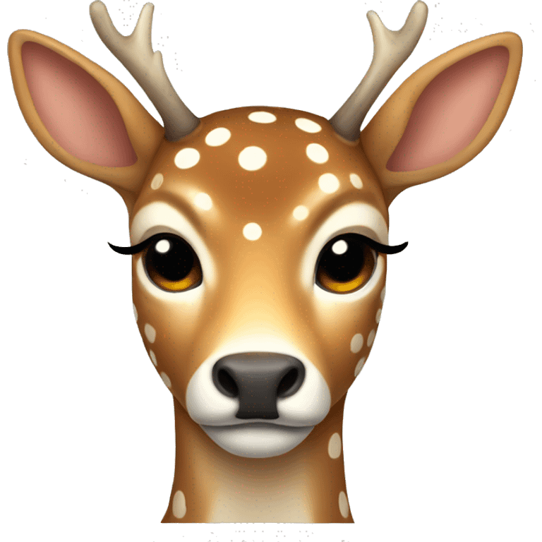 Deer with spots sleeping full body emoji