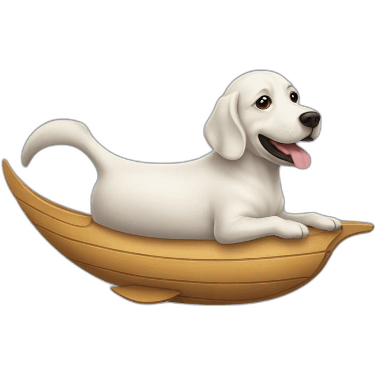 Chien sur baleine emoji