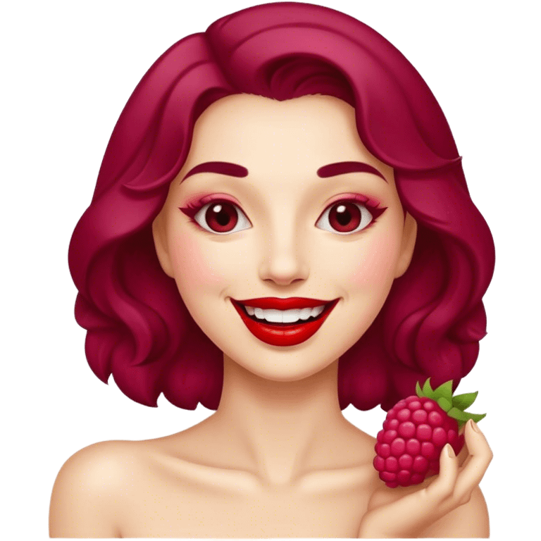 A raspberry similes emoji