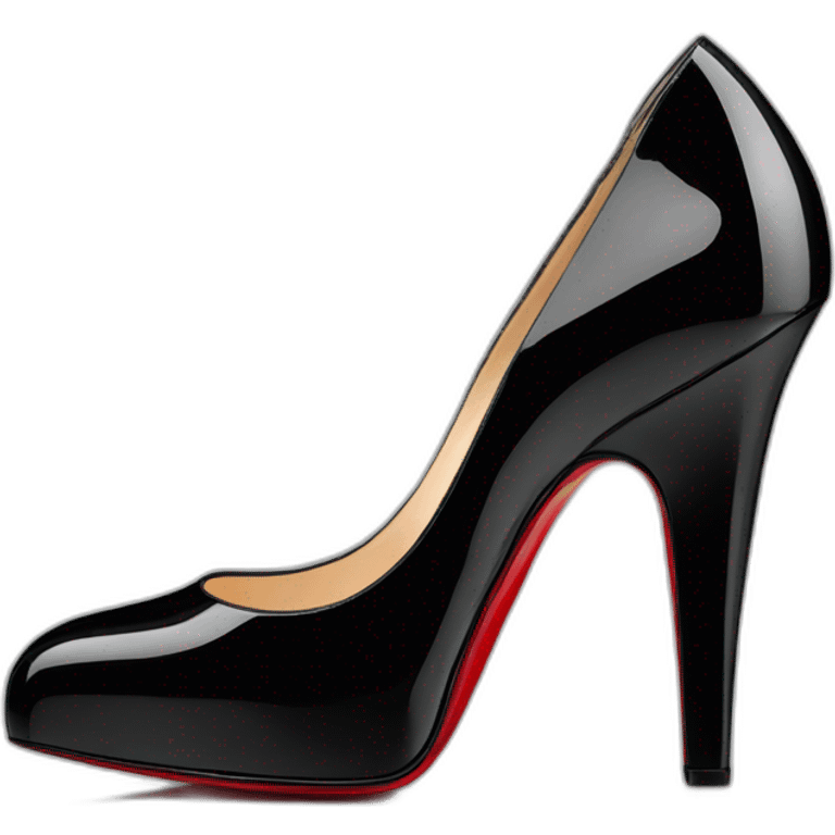 One WEDGE heel LOUBOUTIN black PATENT emoji