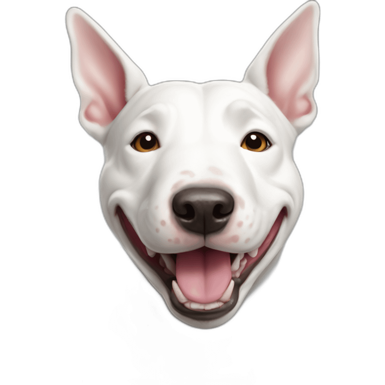 happy white bull terrier emoji