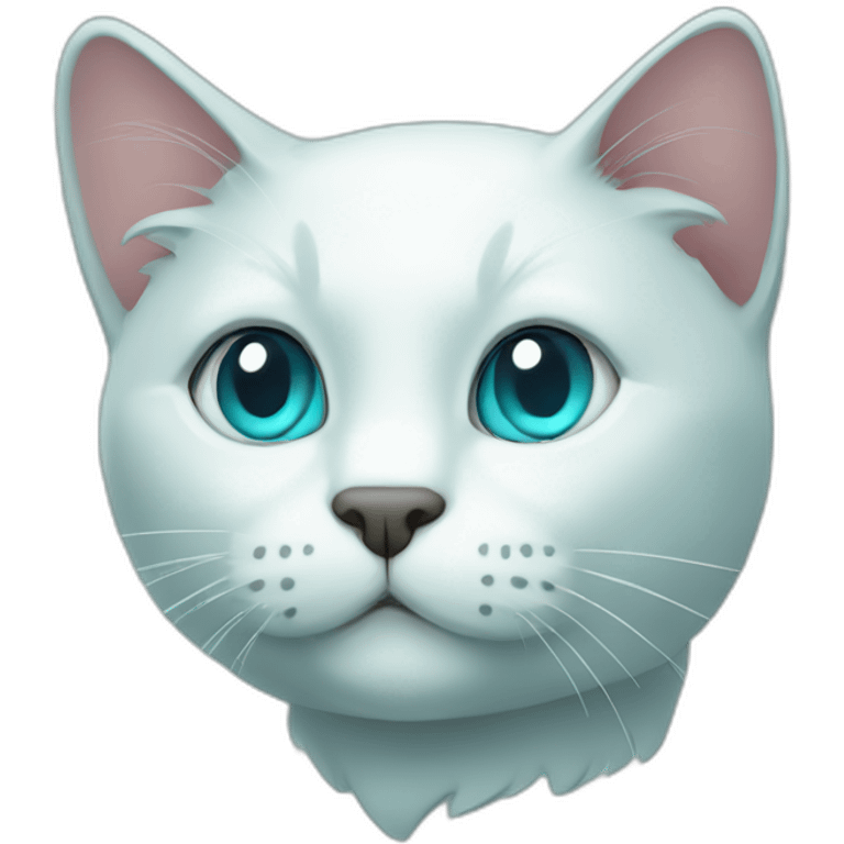 Cyan cat emoji