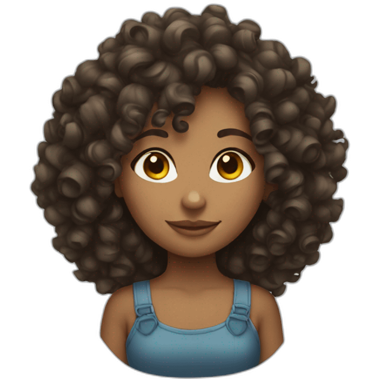 Curly hair girl emoji