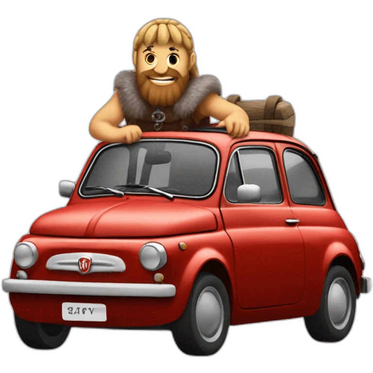 Viking in a fiat 500 emoji