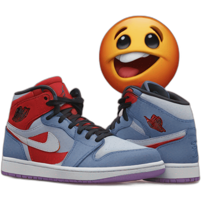 Stitch with jordans emoji