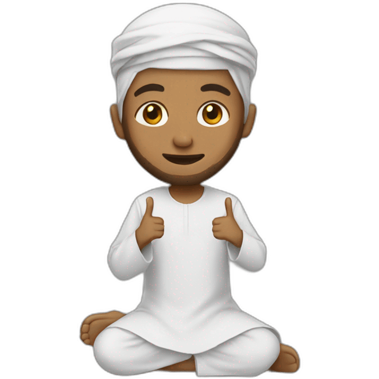 Muslim preaching knee to the ground emoji