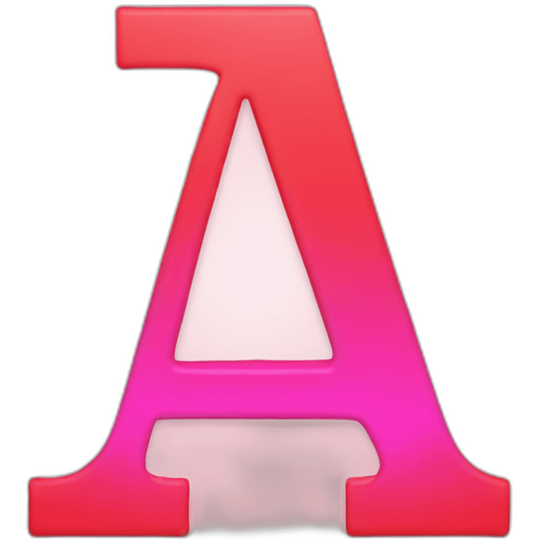 m letter red-pink color emoji