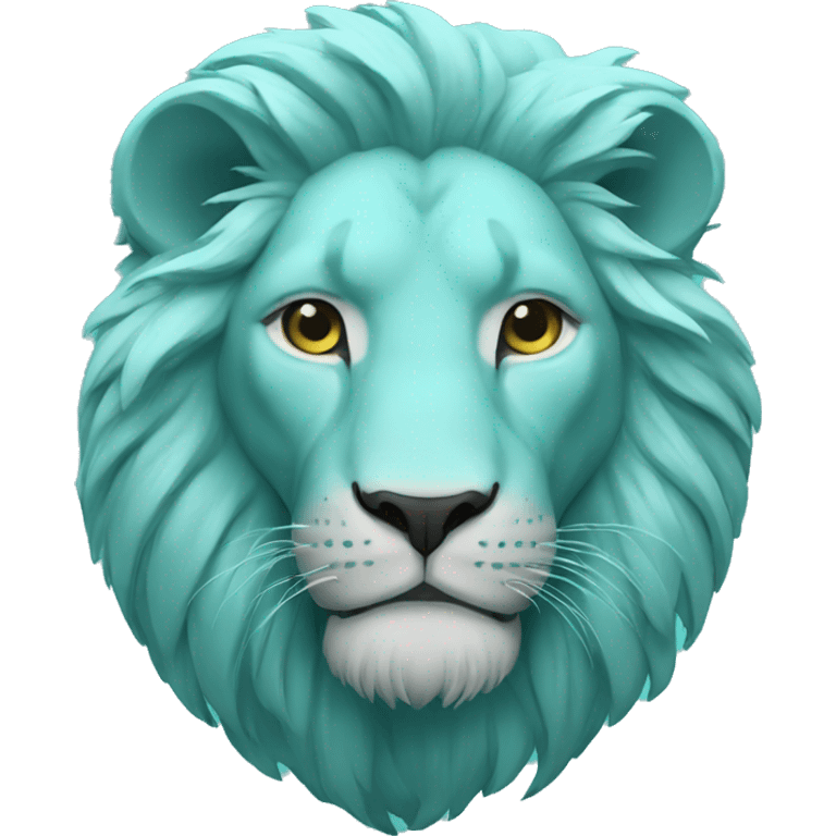 Cyan lion emoji