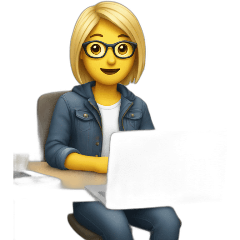 Designer with laptop emoji