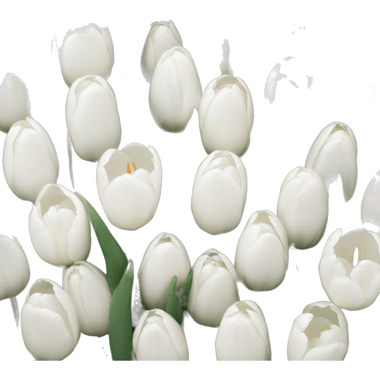 White tulips  emoji