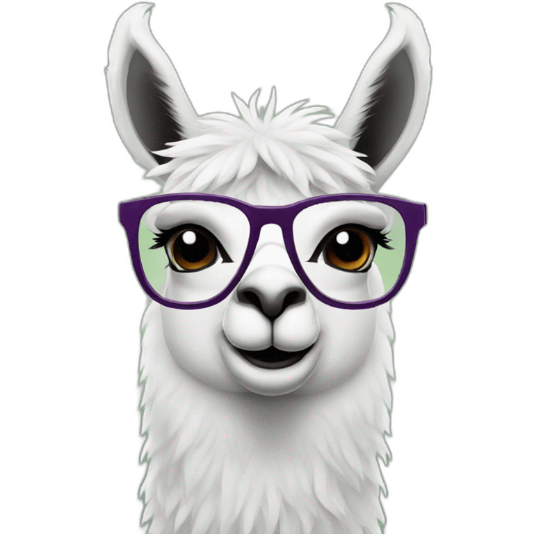 Llama in glasses emoji