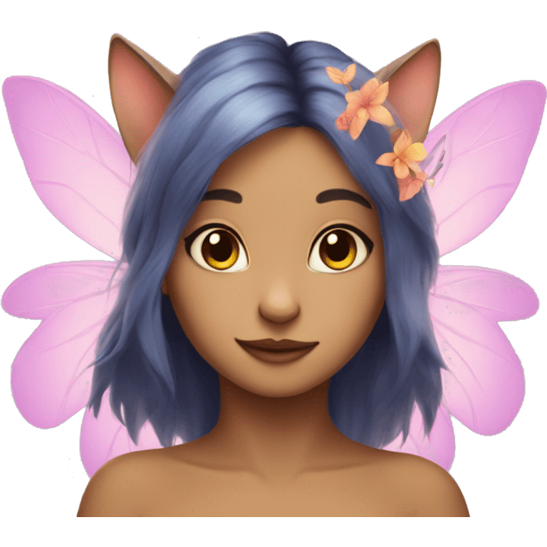 Cat fairy emoji