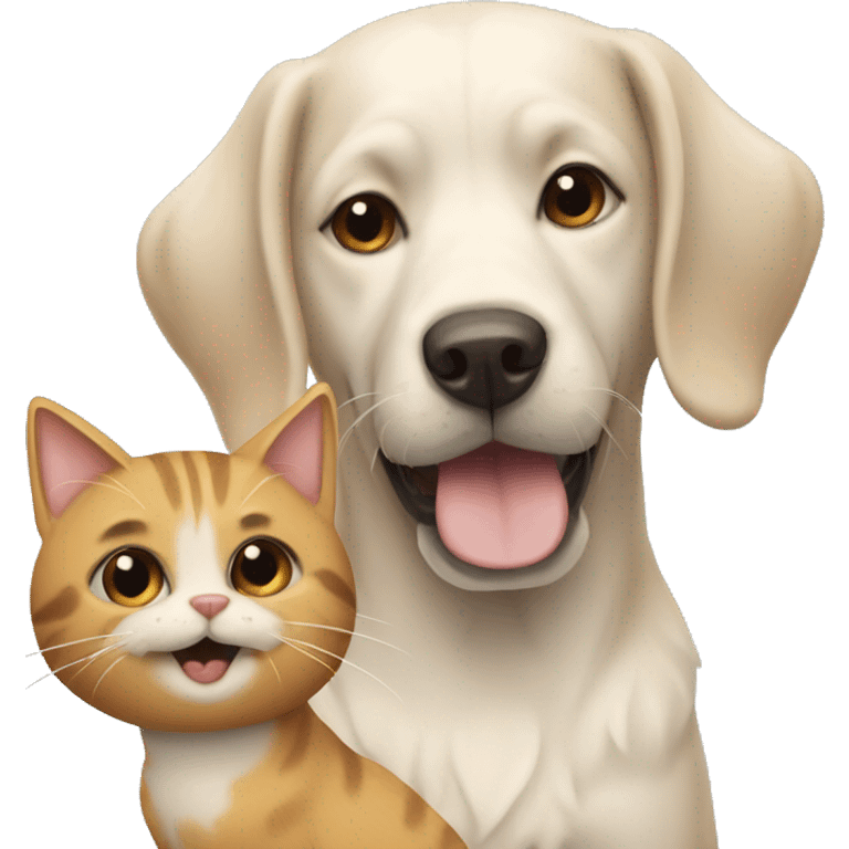 Dog and cat friend emoji